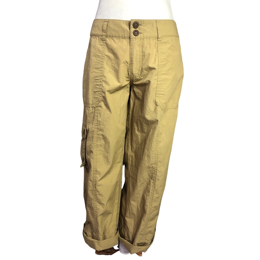 Patagonia Hiking Pants Tan Super Cali Organic Cotton Cropped Roll Hem